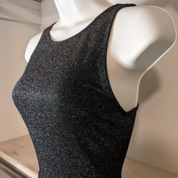 H&M Sparkly Black Holiday Fit and Flare Dress - Picture 1 of 4